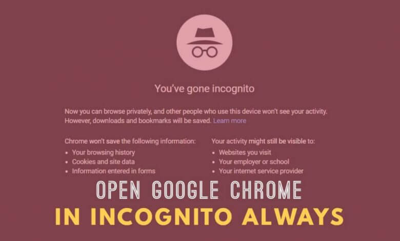 google chrome incognito mode disappear